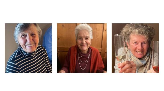 Die drei Frauen aus Lavin nennen sich spasseshalber Witwen-Club, unternehmen viel miteinander und tragen stark zu einem lebendigen Lavin bei.