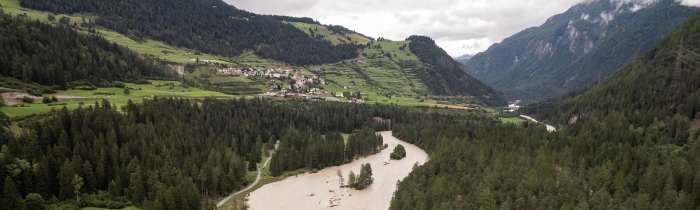 Hochwasser am Inn im Sommer 2023 – ein Beispiel für zunehmende Naturgefahren.