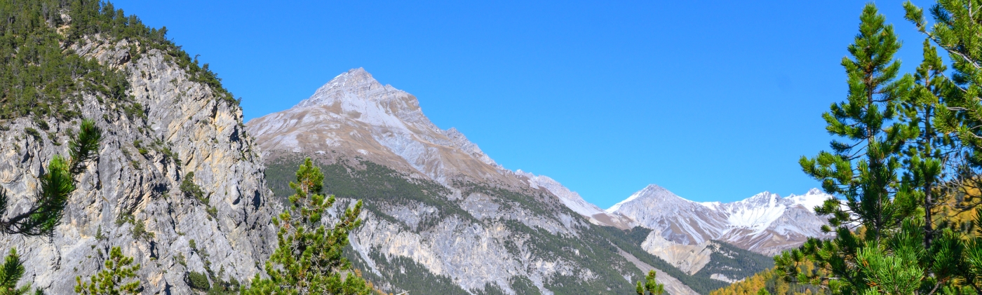 Im Abstieg von der Alp la Schera nach La Drossa im Schweizerischen Nationalpark. 