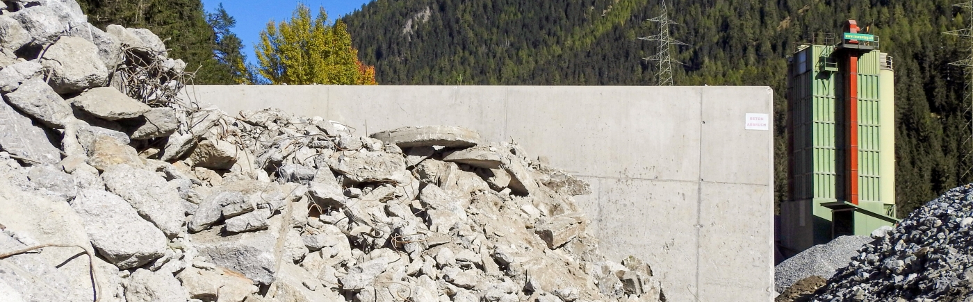 Recycling und Abfallverwertung hat im Engadin Tradition, etwas Neuer ist die Wiederaufbereitung von Beton.