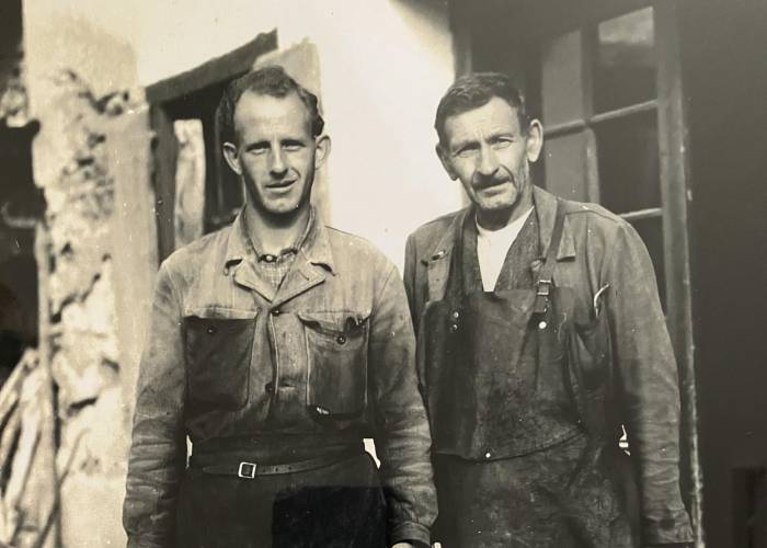 Die Begründer des Familienunternehmens Valentin in Sent: Chasper J. und Chasper C. Valentin.