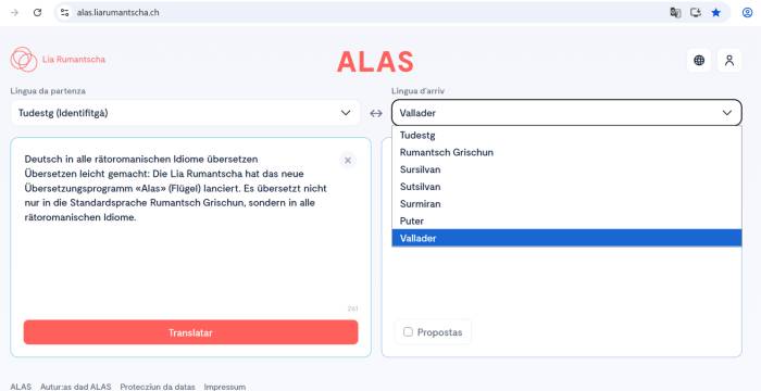 Tuot ils idioms sün ALAS.