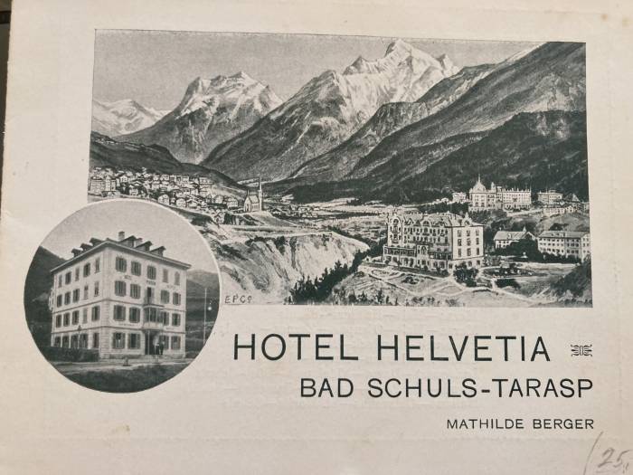 Auch ein Hotel Helvetia gab es mal in Schuls.