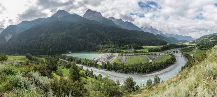 Beim Kraftwerk in Pradella wird Strom produziert.